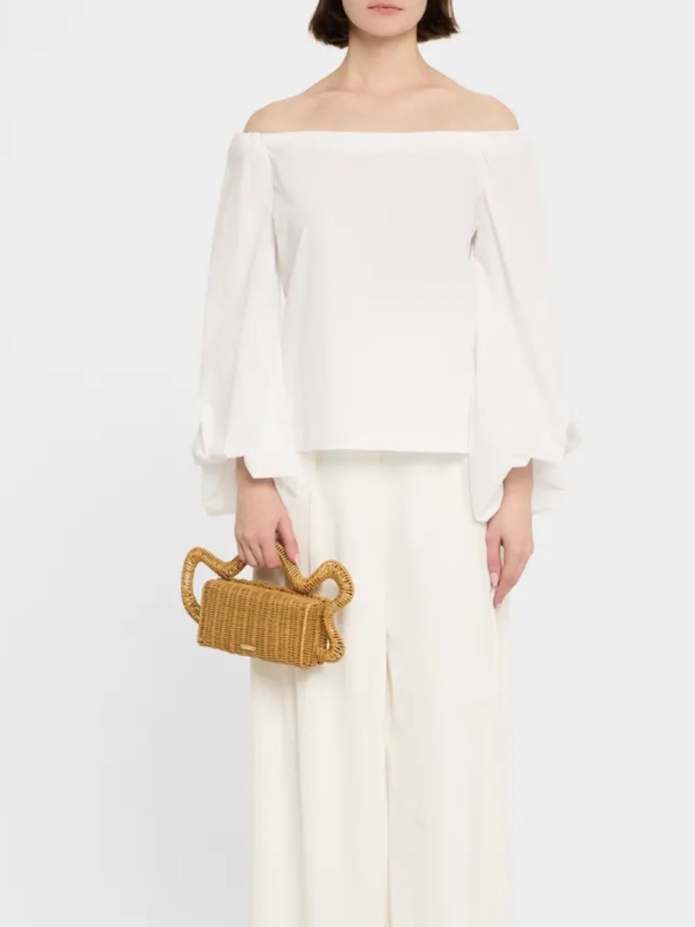 CULT GAIA Woven Rattan Handbag - Natural Tan - Picture 12 of 17